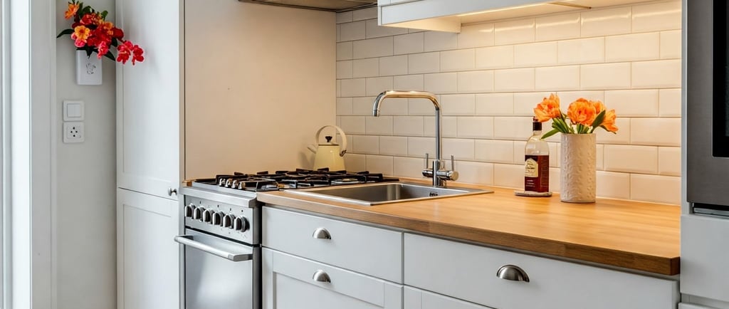 cocina pequeña organizada