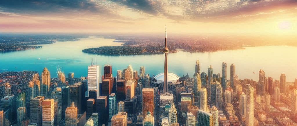 a city skyline view of a city with a view of the city