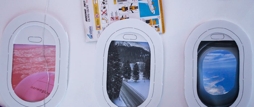 airplane window panels made from paper