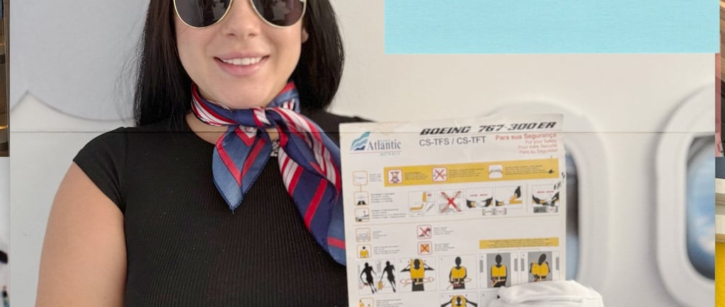 woman with sunglasses showing a Beoing security card