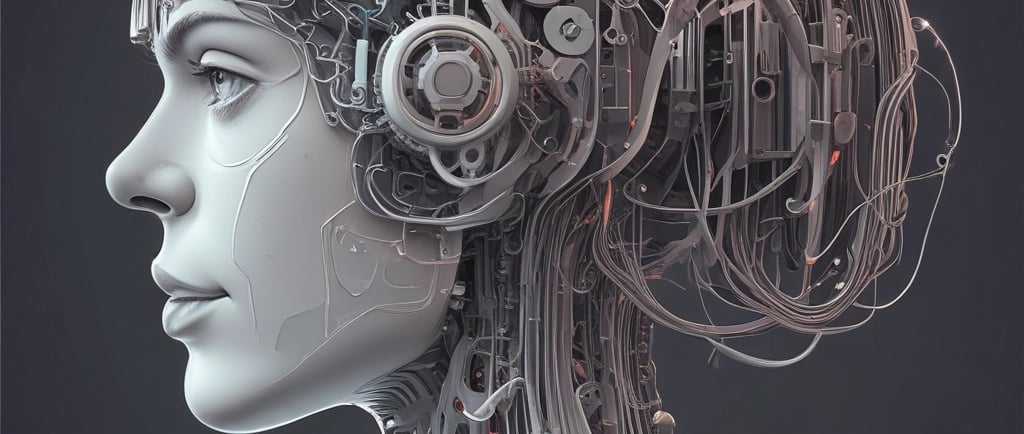 a robot - like head - mounted robot - like headgear