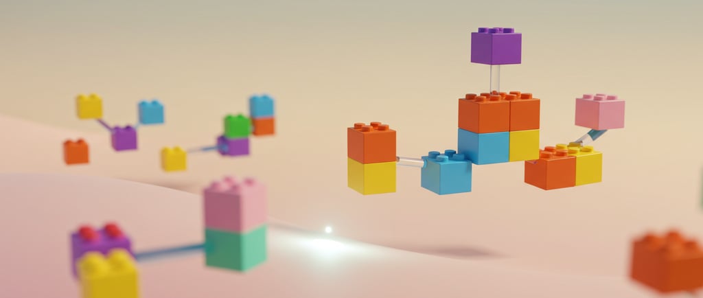a bunch of legos are being displayed in a photo