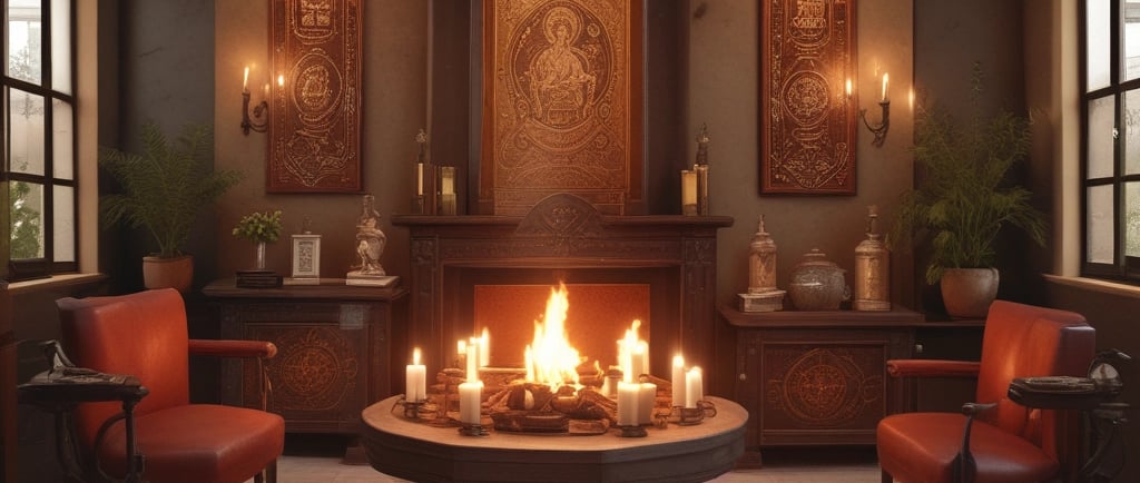 incense on brown vases