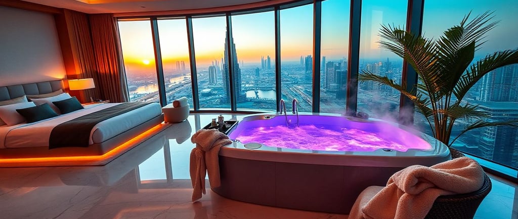 hotels with private jacuzzi in room uae