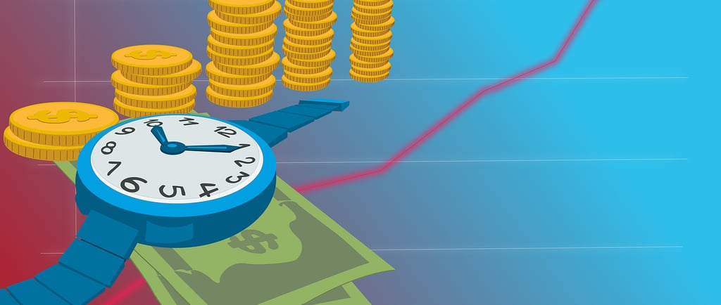 a clock on a chartreusd with a clock on it