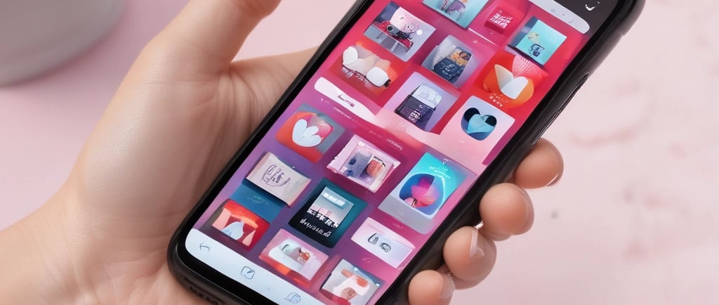 A person uses a phone with the tiktok shop app.