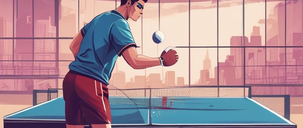 a painting of a group of people playing a game