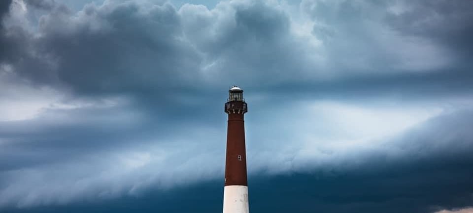 Barnegat Lighthouse Under Stormy Skies