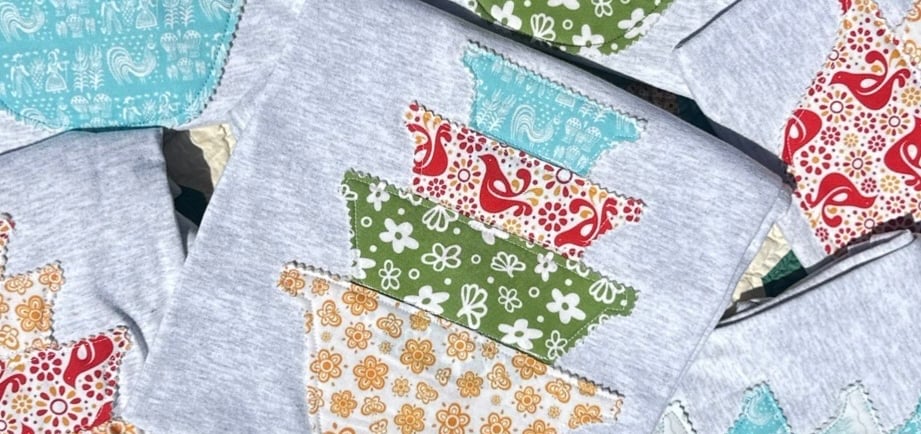 Pyrex bowls, theme appliqué