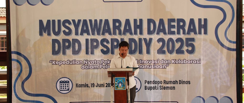 Foto: Ketua DPD IPSPI DIY Yogyakarta sedang memberikan sambutan. Dok. DPD IPSPI DIY Yogyakarta.