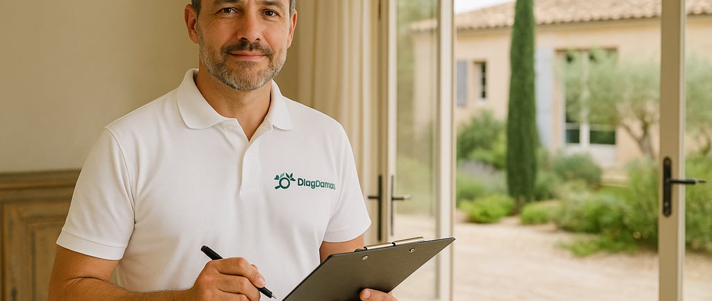 diagnostiqueur en action DPE dans le Luberon