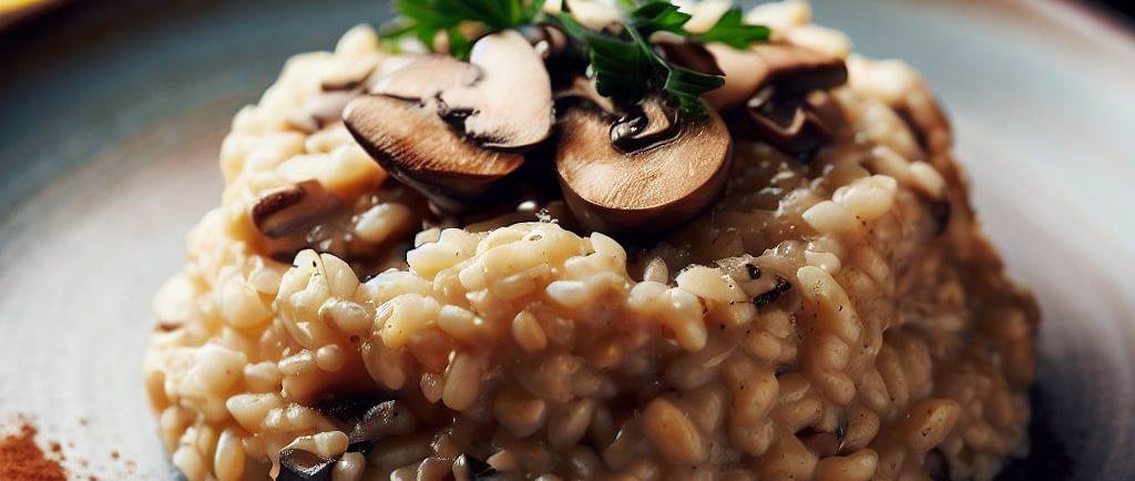 rissotto con champiñones