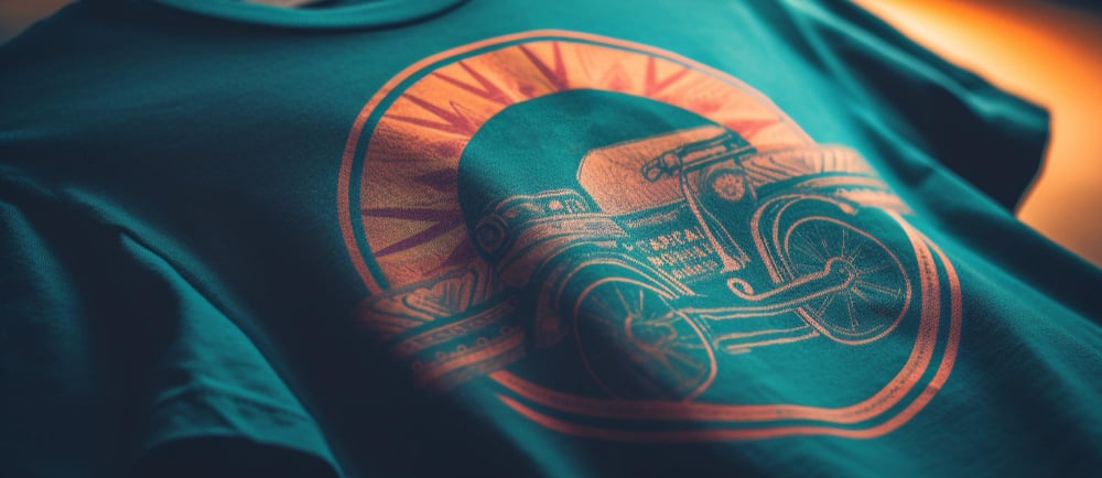 T shirt with 3d printed design
