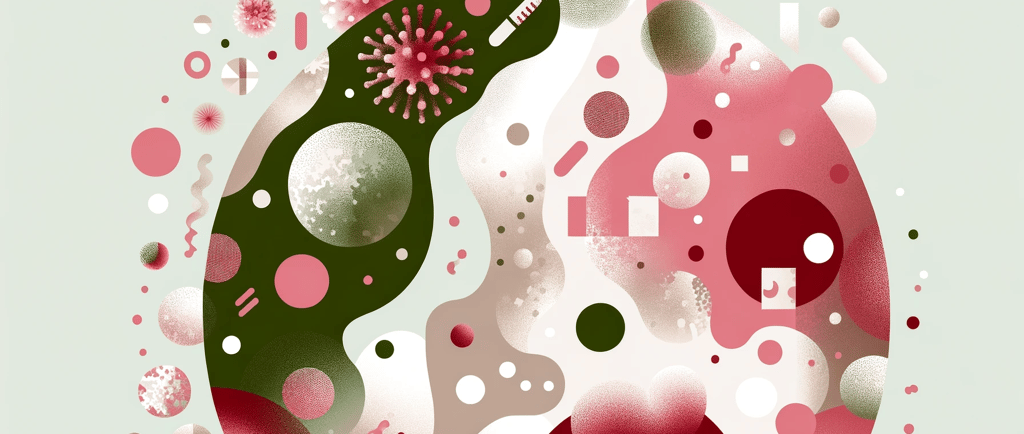 a green and white background with a green and red background