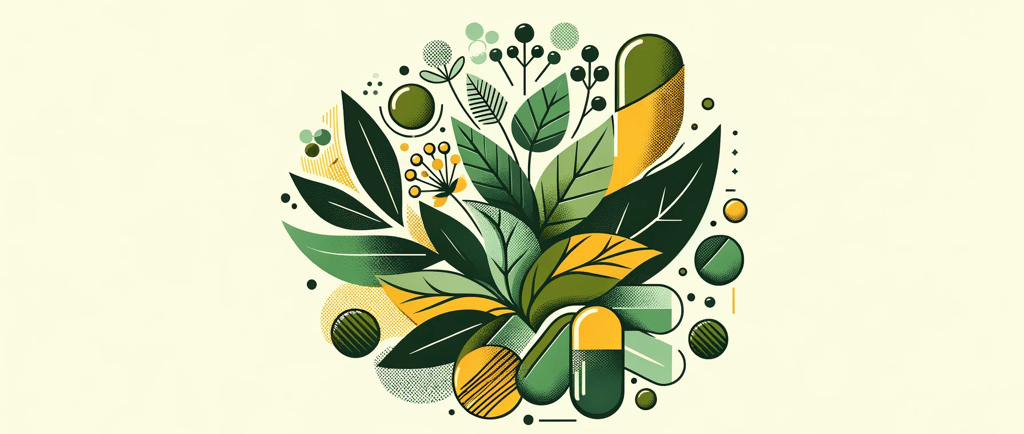 a plant with leaves and flowers on a white background
