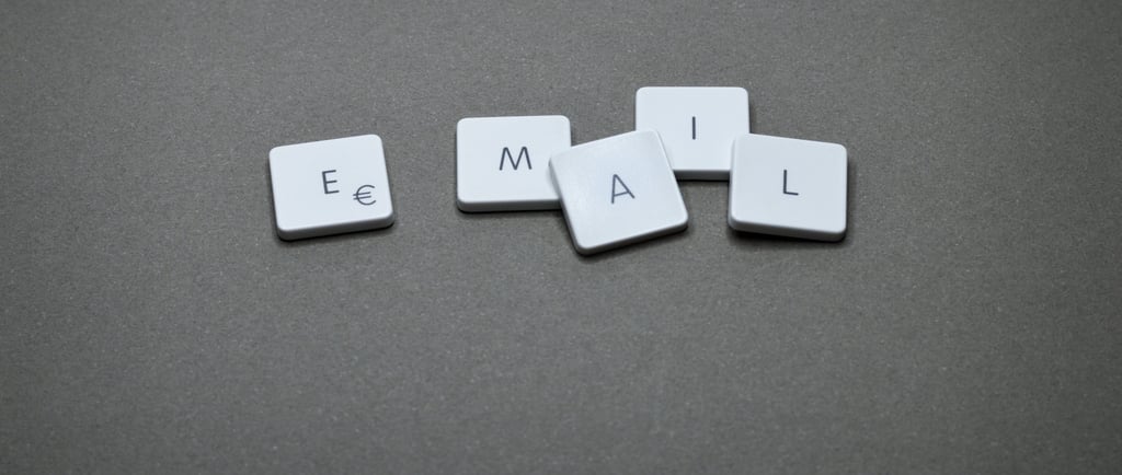 keyboard keys with letters spelling email