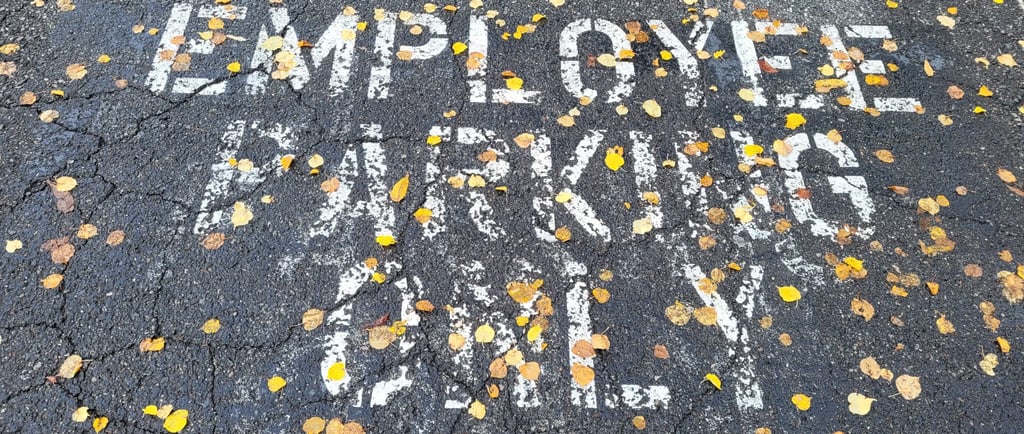faded stencil for parking