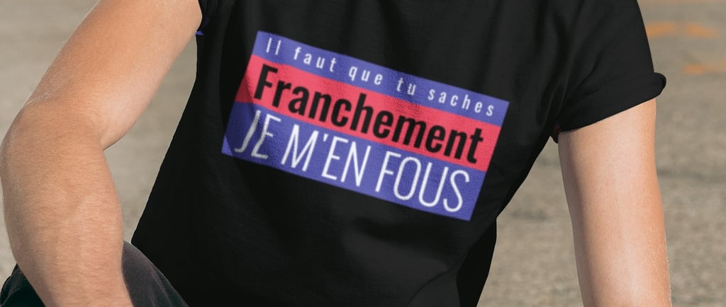 The phrase translates as 'You need to know, Frankly, I don't care'