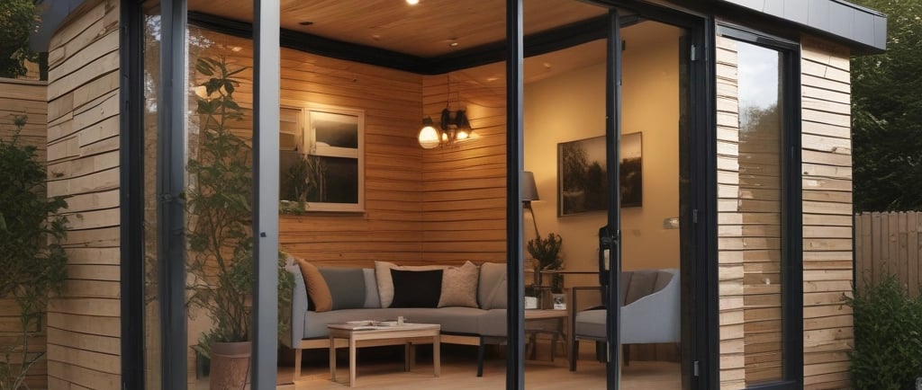 cosey chill out space for a garden room