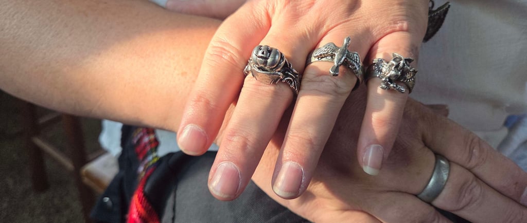 3 new pewter rings