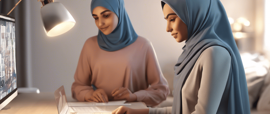 women using laptop on brown wooden table