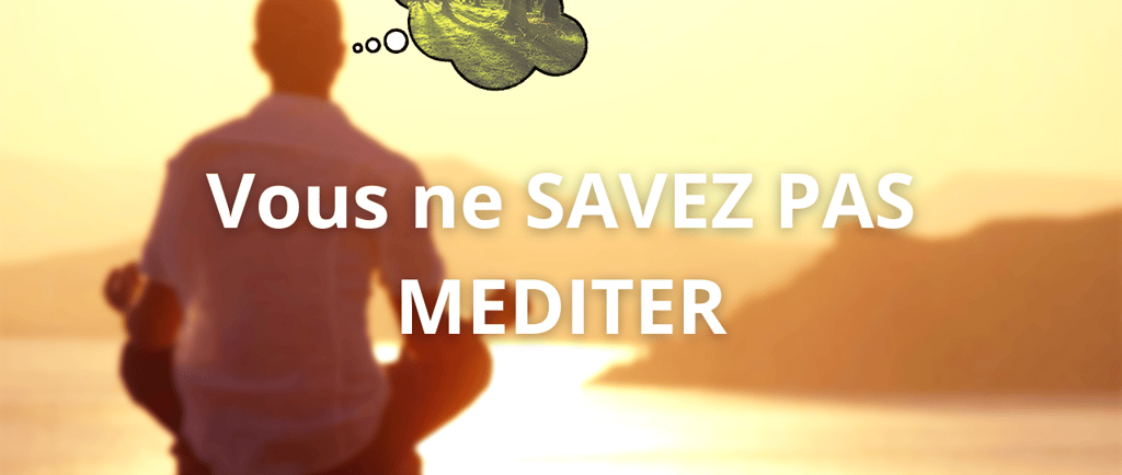Vous ne savez pas méditer 