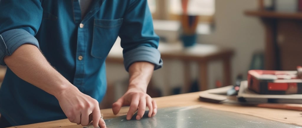 person holding black handled scissors