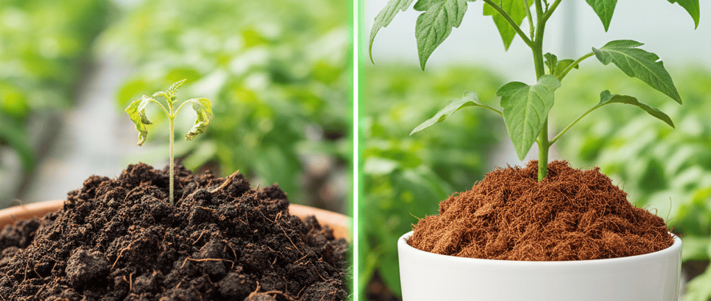Traditional soil vs Coco Peat