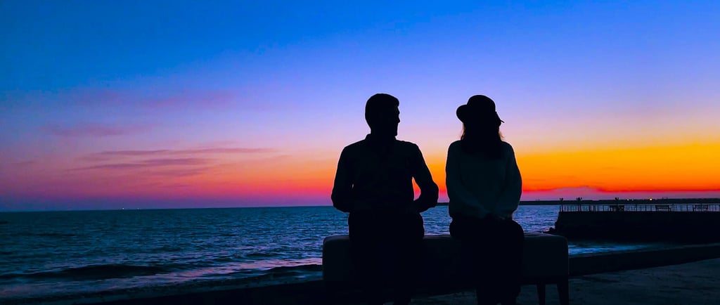 A couple near sunset