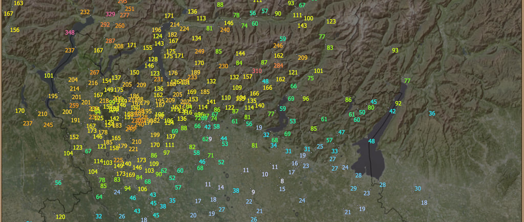 Pluviometria mese di settembre Palazzago e dintorni