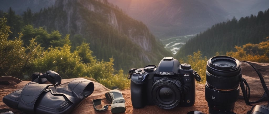 a man sitting in a chair on top of a hill