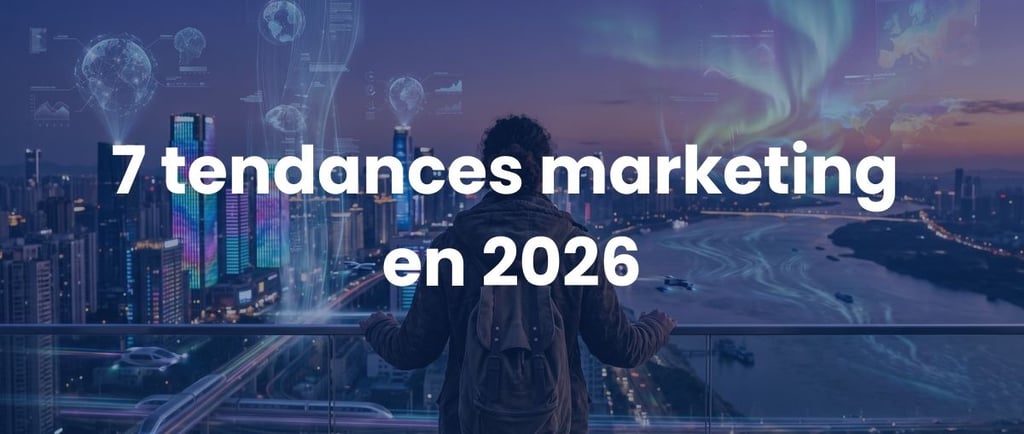 Tendances marketing 2026 : IA, GEO et confiance — illustration.