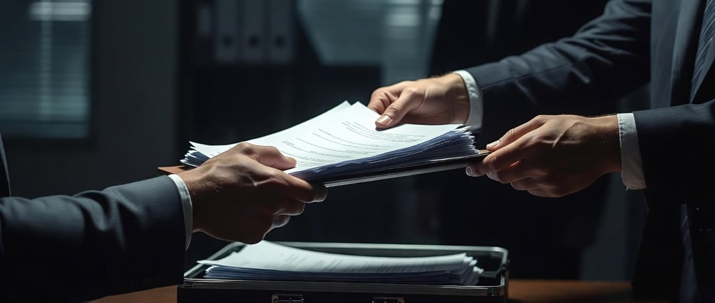 Entrega clandestina de documentos confidenciales entre empresarios, competencia desleal