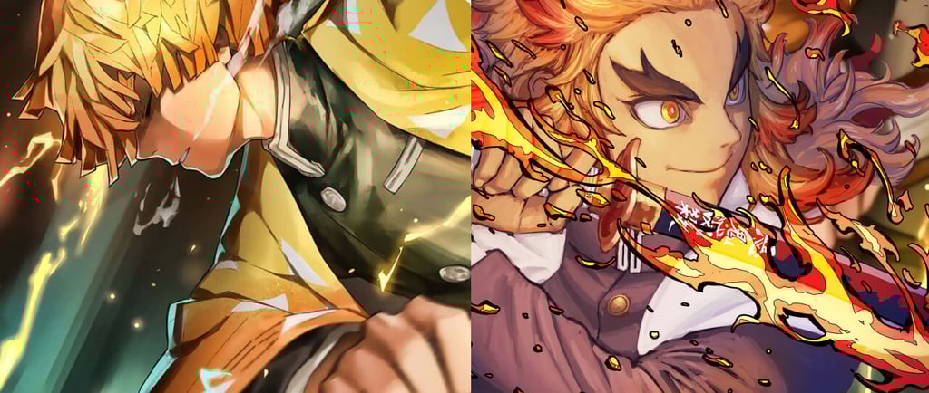 Zenitsu Agatsuma and Flame Hashira