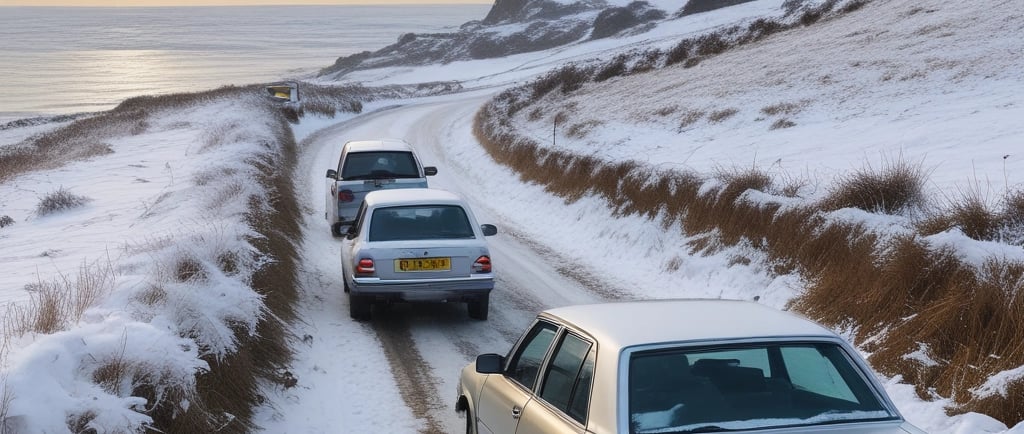 photo of white staircase