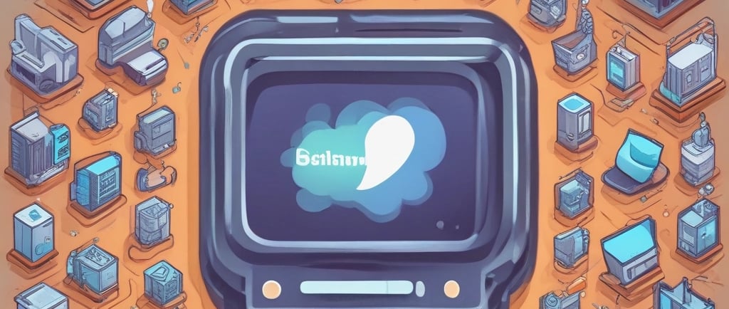 a computer monitor with a bunch of different types of devices