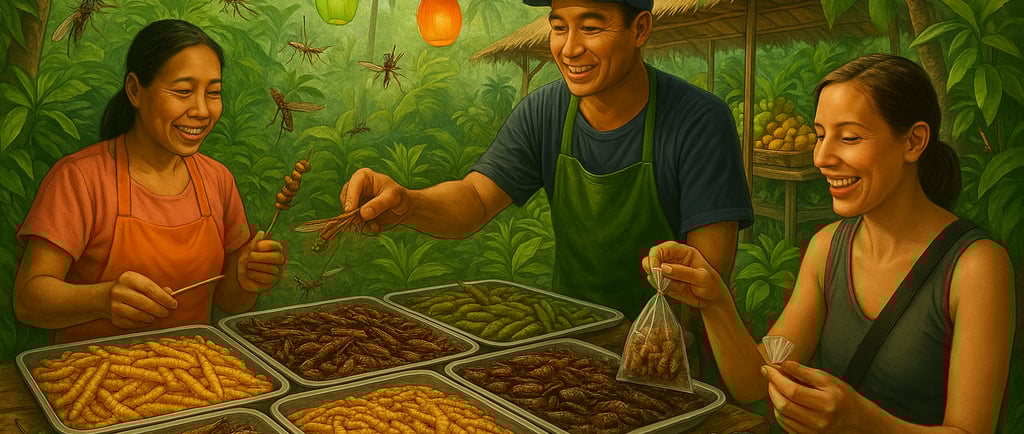Insect market in Thailand 