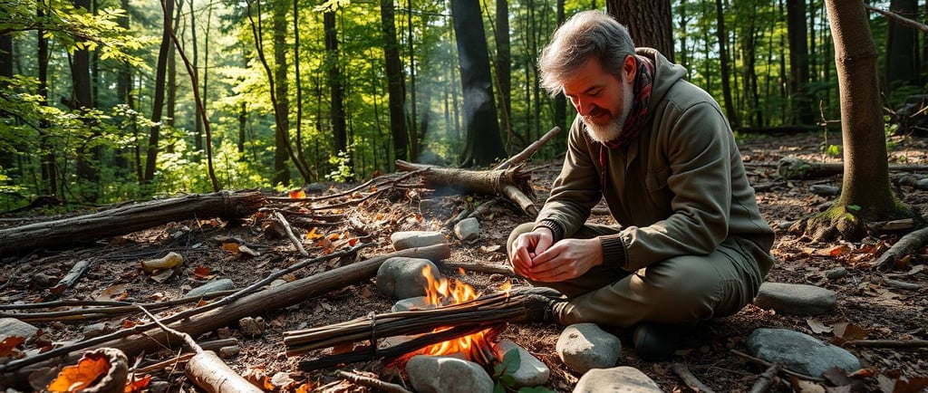  A skilled bushcraft practitioner demonstrating uncommon skills.