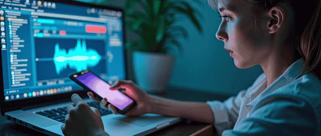 Woman surrounded by EMF