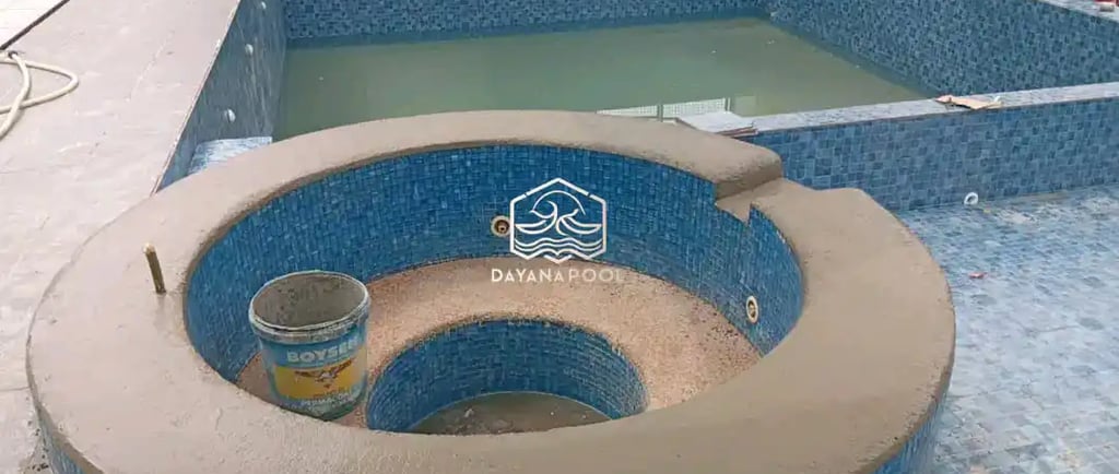 Kolam Jacuzzi minimalis dengan air hangat