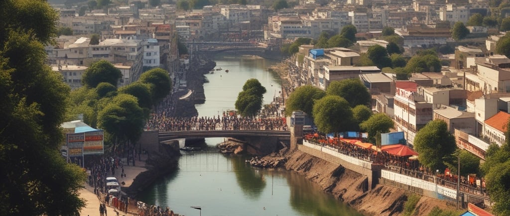 a man standing next to a truck under a tree