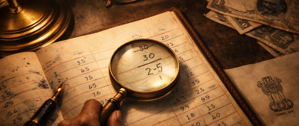 An old ledger of an Indian accountant