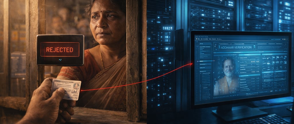 A machine wrongfully excludes a beneficiary of due to data verification error