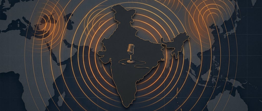 silent india surrounded by geopolitical noise waves