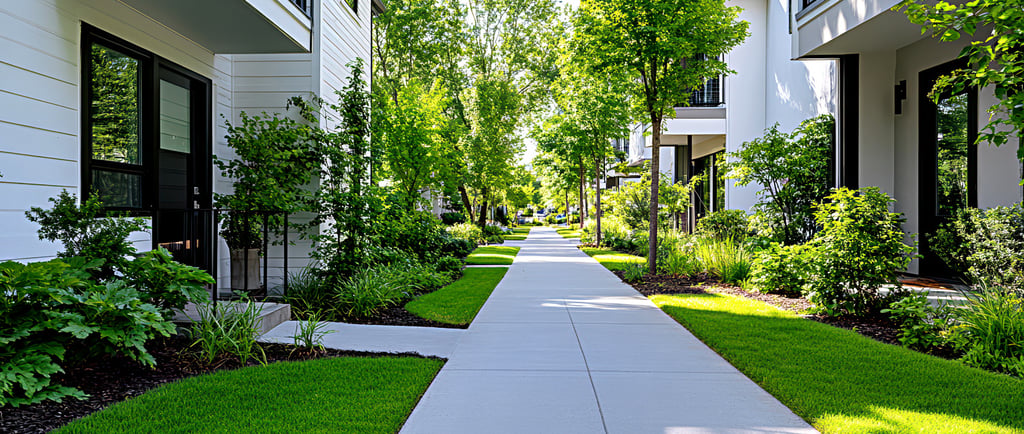 condominiums walkway