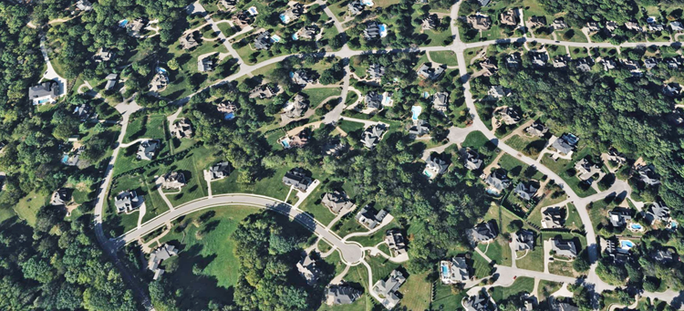 Greater Nashville Aerial View of Neighborhood