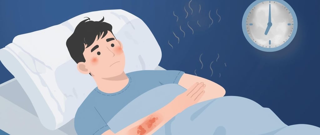 dermatiidiga inimene lebab voodis