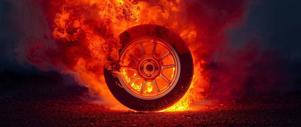 põlev ratas läbipõlemise sümbolina