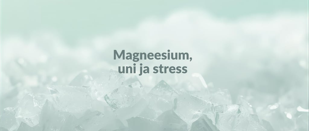 Magneesiumi kristallid, mis toetavad und ja vähendavad stressi
