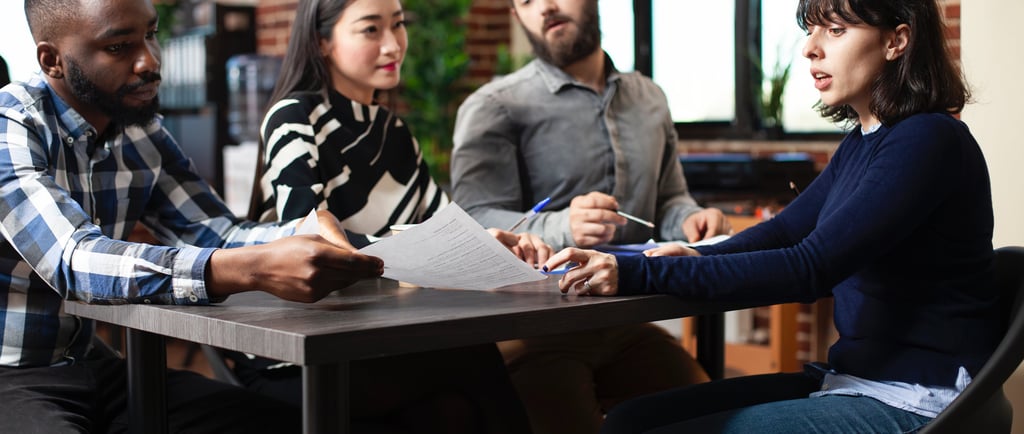 Séance de coaching d'équipe
